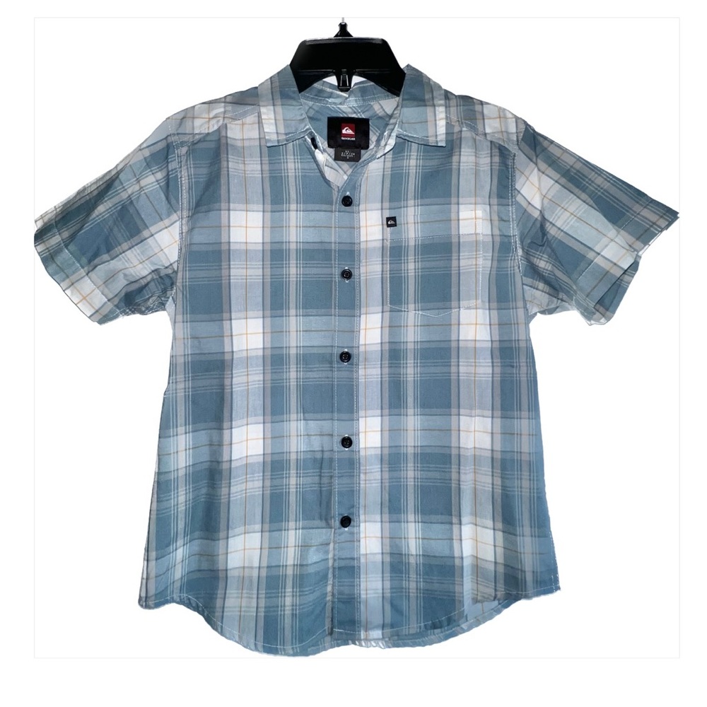 Quicksilver Youth Button Down Short Sleeve Shirt, Size Youth Small